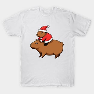 Capybara Santa - Funny Rodent for Christmas T-Shirt